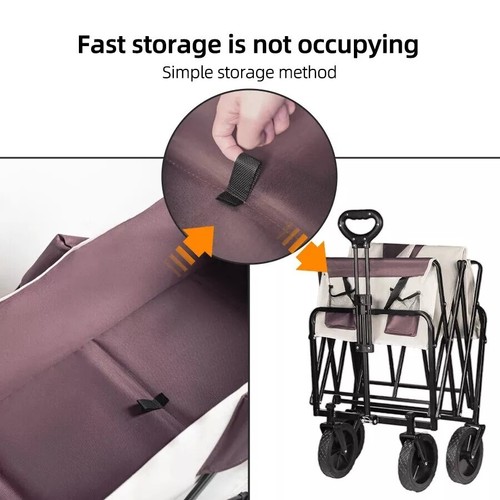 Carro plegable, 220 lb-550 lb vagón utilitario de alta resistencia, todo terreno sin plano - Imagen 67 de 73