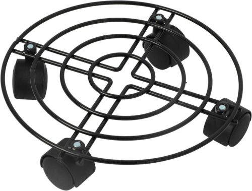3 Pack Plant Caddy with Wheels Plant Stand 14 inch Metal Rolling Outdoor Planter - Picture 10 of 11