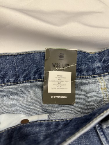 G-Star Raw Type 96 Loose Faded Waterfront Jeans Jondal Denim Wide Leg 33/30 NEW - Picture 10 of 16