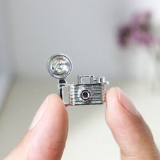 2pcs Dolls House 1:12TH Scale Vintage Camera Silver Photography AlloyAccessories
