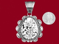 Navajo Pendant Sacred White Buffalo Sterling Silver Native American Tom Big Q Navajo Pendant Sacred White Buffalo Sterling Silver Native American Tom Big Q