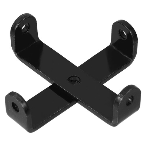 2pcs Black U Shaped Steel Bracket for Easy Shelf Installation