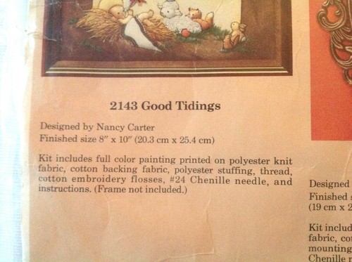 The Creative Circle - 2143 “Good Tidings” Baby Jesus Nativity Embroidery Kit - Picture 3 of 4
