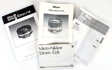 NIKON LENS MANUAL COLLECTION, SET OF 4