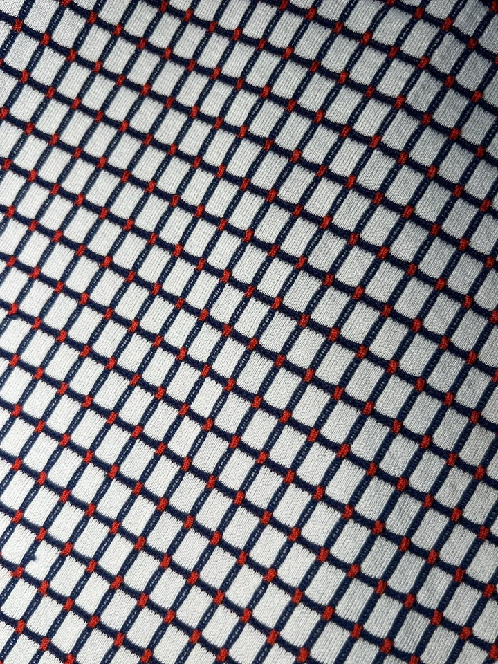 Pantalones altos vintage años 70 rejilla JCPenney moda pierna recta rojo blanco azul Foto 2 de 4