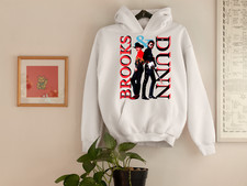 Brooks  Dunn Band Cotton White S-3XL Hoodie Unisex JU004
