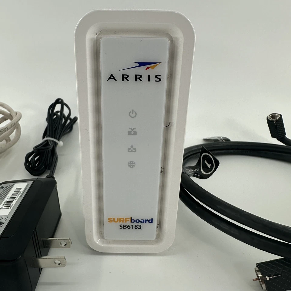 Modem ARRIS SB6183 686 Mbps Cable Modem, White with all cables - Image 2 of 4