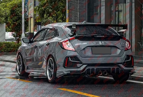 For 2016-2021 Honda Civic Sedan FC1 FC2 Metal MUG Black Rear Trunk Spoiler Wing - Picture 3 of 8