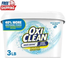 White Revive Laundry Whitener and Laundry Stain Remover Powder, 3 lb