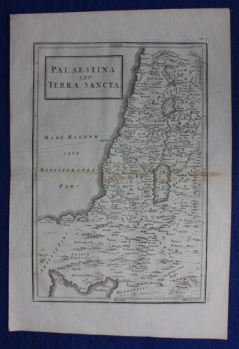 Original antique map HOLY LAND, 'PALAESTINA SEV TERRA SANCTA', Cellarius, 1799 - 第 1/4 張圖片