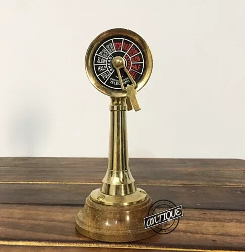 Messing Schiffsmotor Orden Telegraph Mini Vintage Maritim Sammlerstück Schreibtisch Deko - Bild 1 von 6