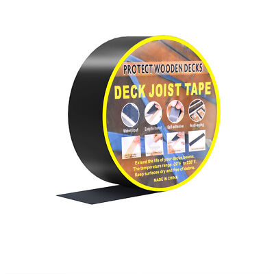 12 Rolls Deck Joist Tape Deck Flashing Tape 2'' x 50' Butyl Joist Black Tape
