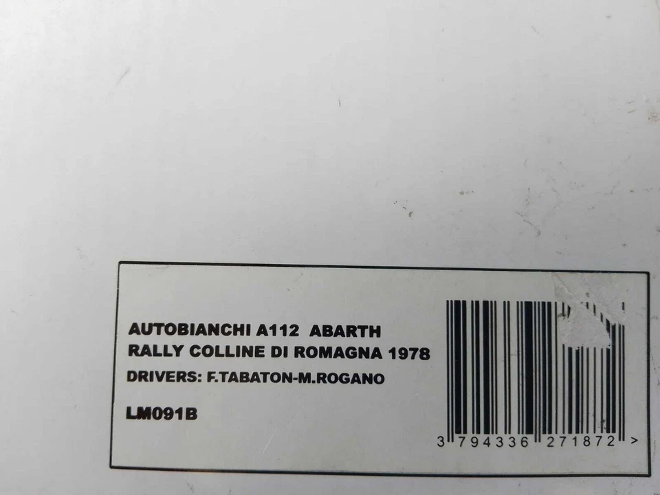 Laudoracing Autobianchi A112 Abarth #205 Rally Colline Romagna 1978 1/18 LM091B - Immagine 2 di 2