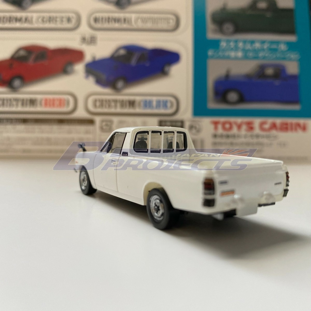 Datsun 12000 Ute GB122 Late Sunny Truck White 1/64 Mini