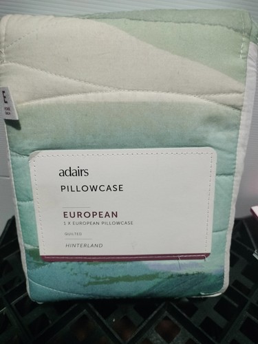 ADAIRS Hinterland Quilted European Pillowcase X 1 Green New RRP $49.99