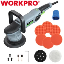 WORKPRO 6" Buffer Polisher 1080W Dual Action Orbital Polish Set 6 Variable Speed