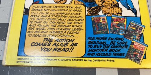 Vintage Fantastic Four Buch & Schallplatten Set Marvel Comics 1974 Superhelden Farbe 45 RPM - Bild 4 von 15