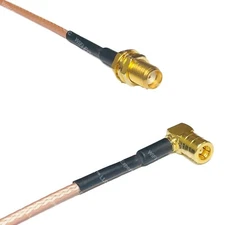 RG316 SMA FEMALE to SMB FEMALE ANGLE RF Cable Rapid-SHIP LOT