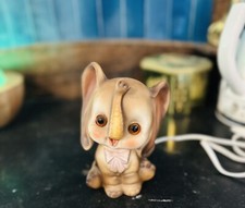 Vintage Josef Original Baby Elephant Night Light Lamp Figurine Nightlight 5.5  