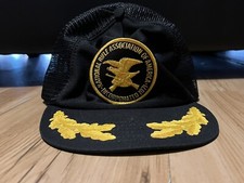 Vintage NRA Scrambled Eggs Patch Mesh Snapback Trucker Hat Cap USA Made Foam