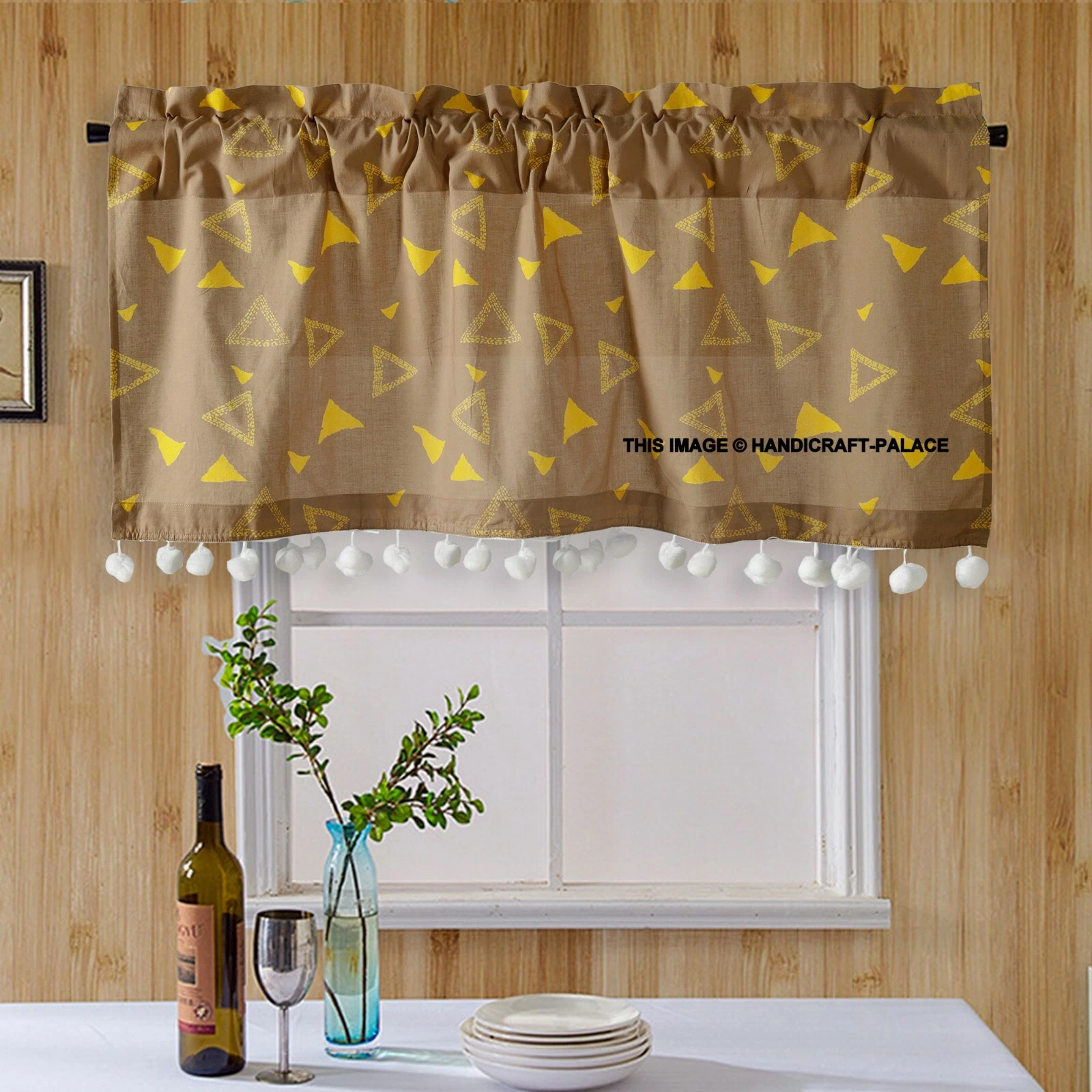 Indian Hand Print Bedroom Half Window Cotton Curtain & Kitchen Levels
Opens in a new window or tab