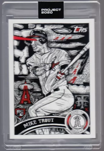 2020 Project Topps Art Online Exclusive #121 Mike Trout RC JK5 /20961 Angels QTY