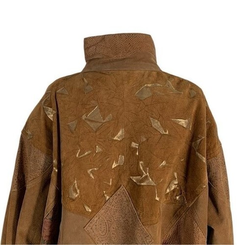 Vintage Winlit Womens 80s Retro Suede Leather Jacket Brown Size Medium - Picture 7 of 14
