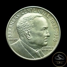 1936 Robinson Commemorative Silver Half Dollar Choice BU High Grade++ Luster+++