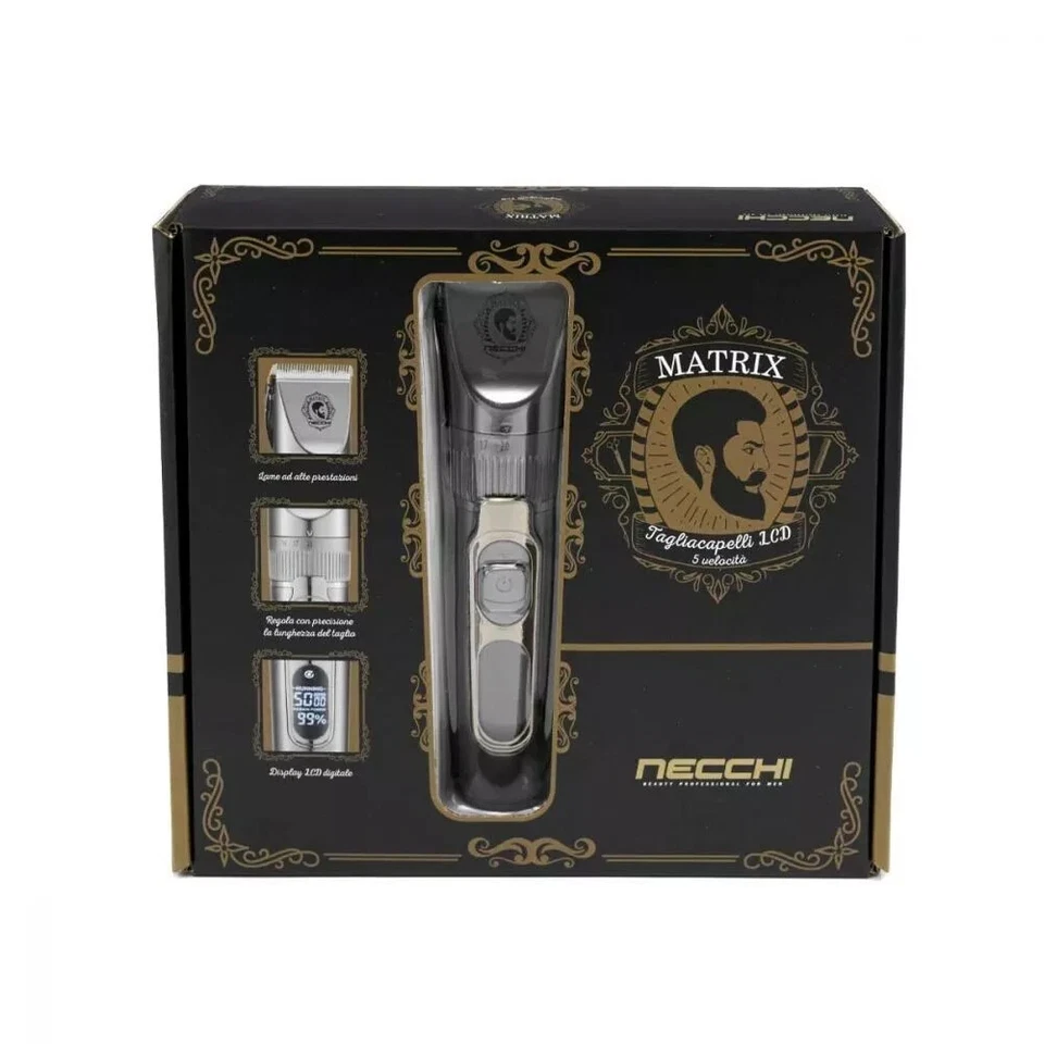 NECCHI NC180/RCF-1803 TAGLIACAPELLI PROFESSIONAL CON LED 5 VELOCITA' RICARICABIL