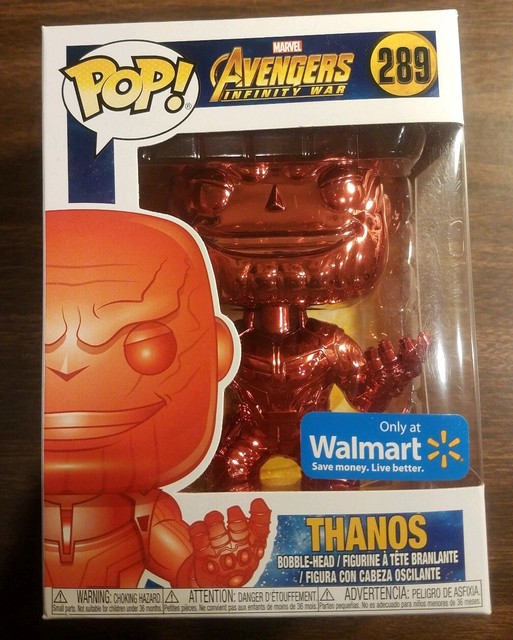 Funko Pop Marvel Thanos Red Chrome Walmart Exclusive #289 | eBay