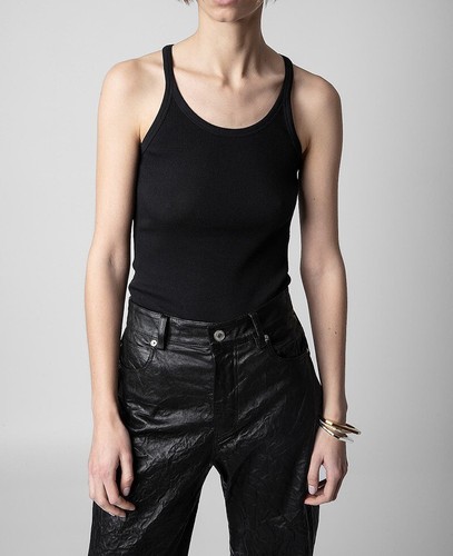 NEW Women French Zadig&Voltaire Cotton Elastic Fabric Wing Vest T-Shirt S M L - Picture 2 of 22