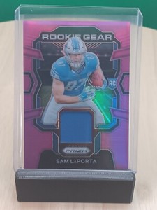 2023 Panini Prizm - Rookie Gear Pink Prizm #RG-SL Sam LaPorta (MEM, RC)