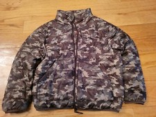 Boy's Puffer Jacket Coat Uniqlo 7-8 S Light Military Green