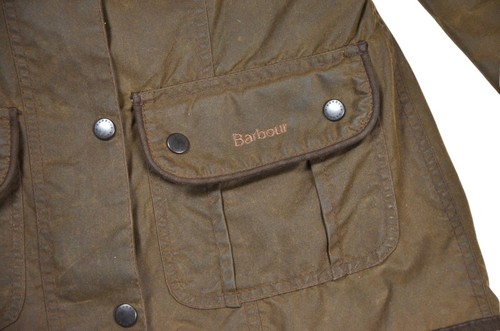 Barbour Utility Damenjacke Wachs oliv England klassisch Größe 10 - Bild 14 von 19