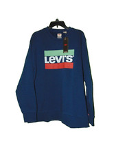 Levis Levi Strauss Crew Sweatshirt Blue Xl Men New