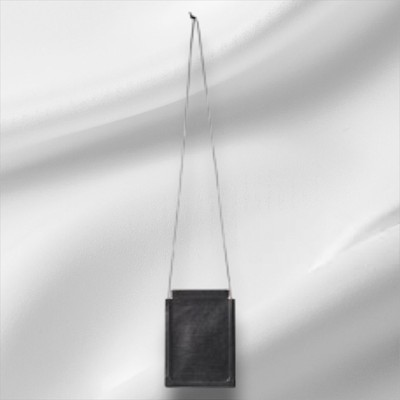 Hender Scheme Black Cow Leather Purse Bag Qn-Rc-Pbg 15.5x22cm New 