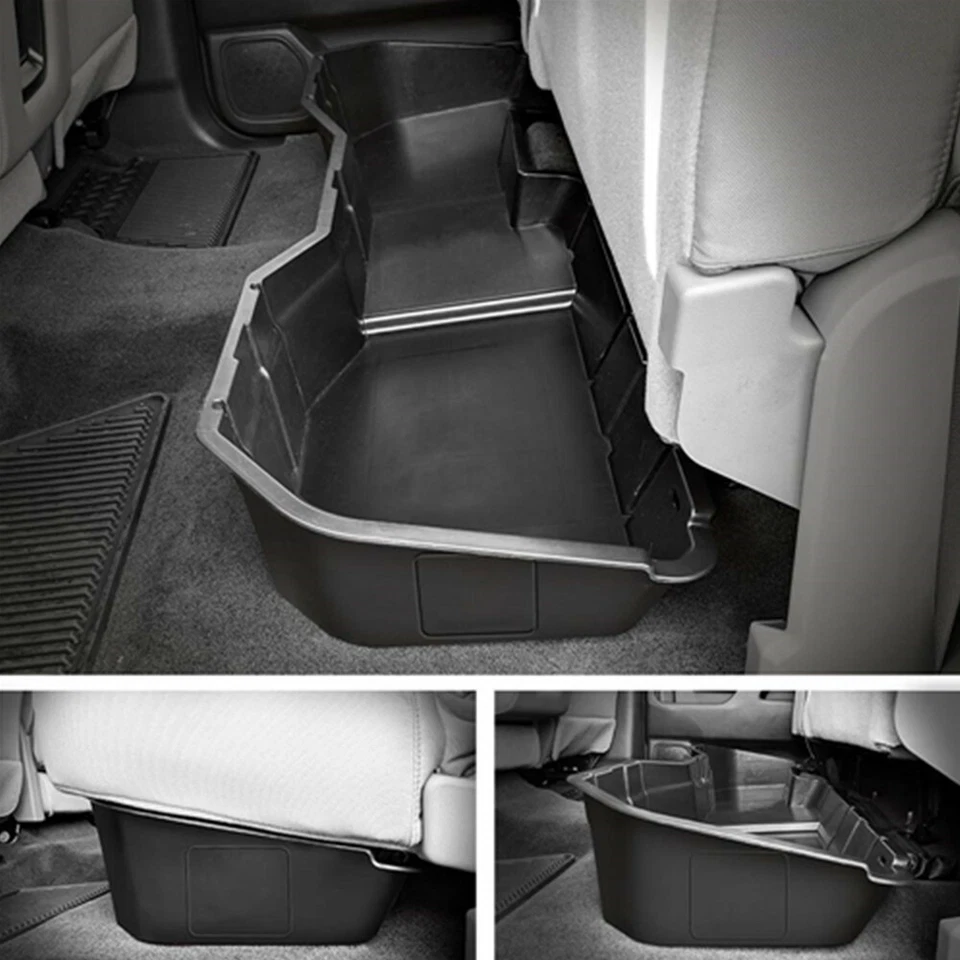 Caja de almacenamiento debajo del asiento JDMSPEED para Chevy Silverado 1500 doble GMC Sierra 2014-19 Foto 2 de 4