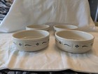 Longaberger Pottery Woven Traditions Heritage Green Set of 4 Stacking Bowls