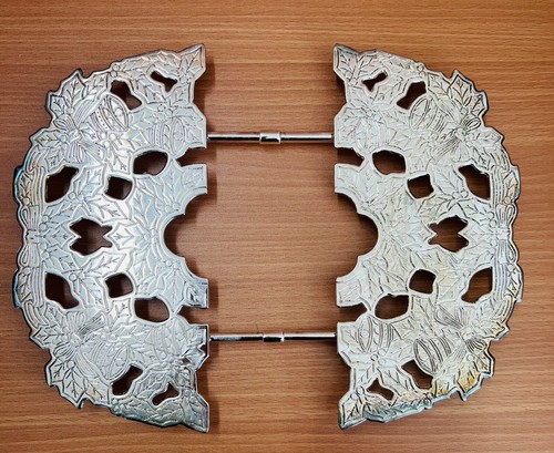 Vintage Footed Silverplate Expandable Trivet By “HOLIDAY HOME ACCENTS” #193721 - Picture 2 of 5