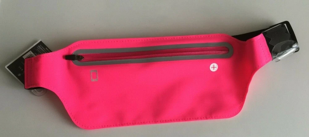 Belt Bag Neon Colors Holds Phone Cards Keys Money Zip Close Adjustable Belt NWT