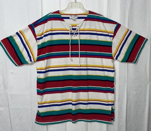 Vintage 90er Venezia Gr. 22/24 Totally Rad Rainbow Multicolor Top Kurzarm - Bild 4 von 14