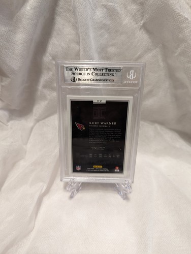 2016 Panini Impeccable /75 Kurt Warner #2 Beckett 8.5 HOF - Picture 2 of 2