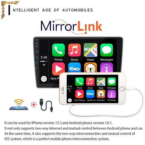 Android 8.1 Touchscreen FM AM GPS Bluetooth WiFi USB AUX 2 Din 10 inch Car Radio - Foto 9 di 17