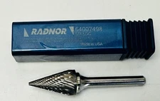 RADNOR Carbide Bit SM-6DC 5/8" X 1" Pointed Cone Shape Double Cut Carbide Burr