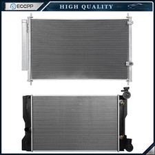 Aluminum Radiator & AC Condenser Cooling Kit For Toyota For Corolla 2009 10-15