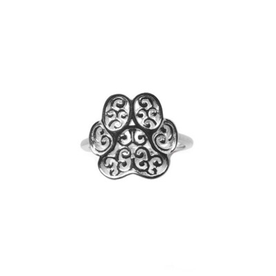 Southern Gates Lucy Pet Paw Ring Size-10 Sterling Silver R179 Dog Cat Charleston