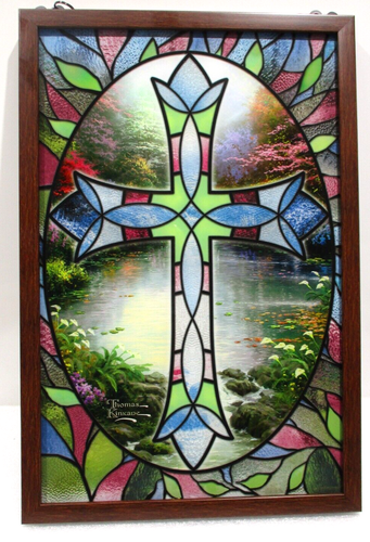 Thomas Kinkade "The Light of Faith" Stained-Glass Window Panel