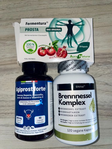 3x Prostata Fermentura Granatapfel, Lycopin, Selen, Zink, Brennnessel Paket