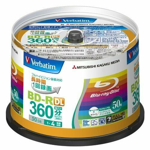 New Blu Ray 50 Verbatim Blank Discs R Dl 50gb 2 Dual Layer Bluray Ebay
