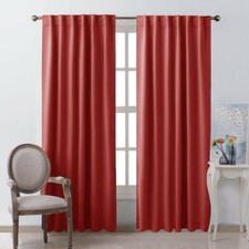 New 2 Piece Eyelet Window Curtain Set - 5 ft
